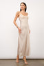 Ellie Embroidery Satin Maxi Slip Dress