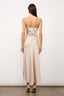 Ellie Embroidery Satin Maxi Slip Dress