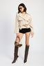 Janelle Cropped Trench