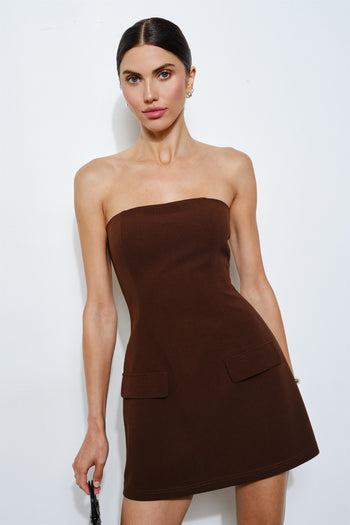 Peyton Strapless Tailored Mini Dress