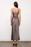 Ellie Embroidery Satin Maxi Slip Dress