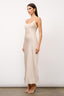 Ellie Embroidery Satin Maxi Slip Dress