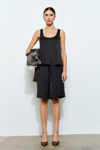 Sabrina Satin Scoop Neck Tank
